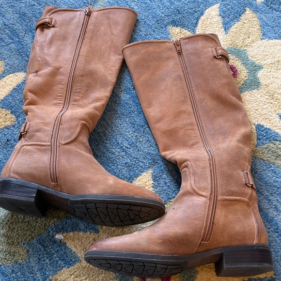 ANTONIO MELANI Shoes - ANTONIO MELANI Tan Leather Knee-High Boots